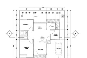 Desain Rumah Mungil Type 45 dengan Interior Yang Lucu