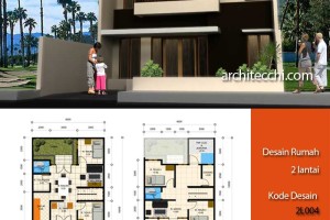 Desain Rumah Tipe 70 2 Lantai dengan Beberapa Space