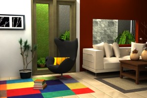 Interior Ruang Keluarga Minimalis dengan Gaya Klasik